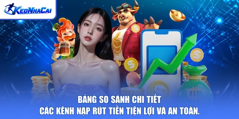 Bảng so sánh chi tiết các kênh nạp rút tiền tiện lợi và an toàn