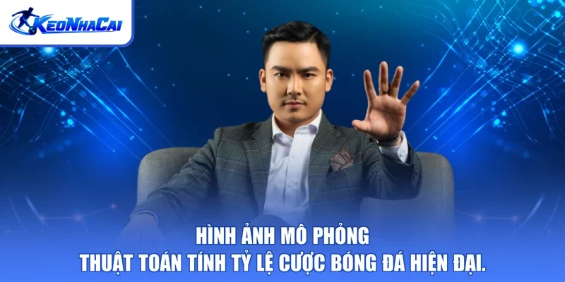 Hình ảnh mô phỏng thuật toán tính tỷ lệ cược bóng đá hiện đại.